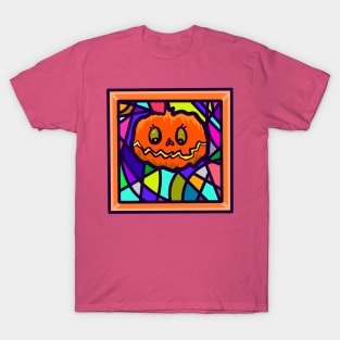 pumpkin in colorful field T-Shirt